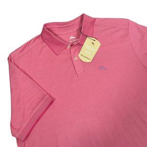 Tommy Bahama NEW Mens Cotton Blend Marlin Polo Shirt Size M Pink Confetti